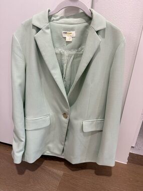 Anthropologie Mint Green Tailored Blazer